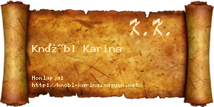 Knöbl Karina névjegykártya